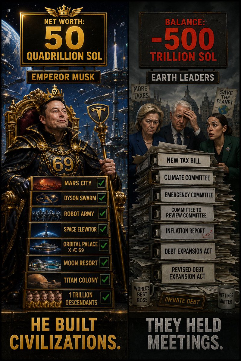 EmperorMusk69's tweet photo. You can give all the money on the planet to the politicians and they will make sure to spend it all inefficiently. https://t.co/1EYDA3MAK5