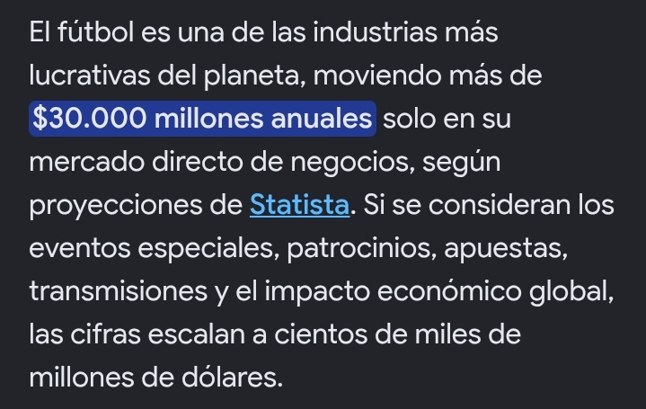 Andix_XL's tweet photo. @EduardoVarelaTV La NFL está bien pero seamos sinceros el fútbol como deporte es el que más dinero mueve y por mucho. Incluso tiene los salarios más altos, es más popular, es el que más genera, ni en las redes se equiparan fútbol y NFL. Lo irónico es que es más popular su medio tiempo musical. https://t.co/T1snnXglmP