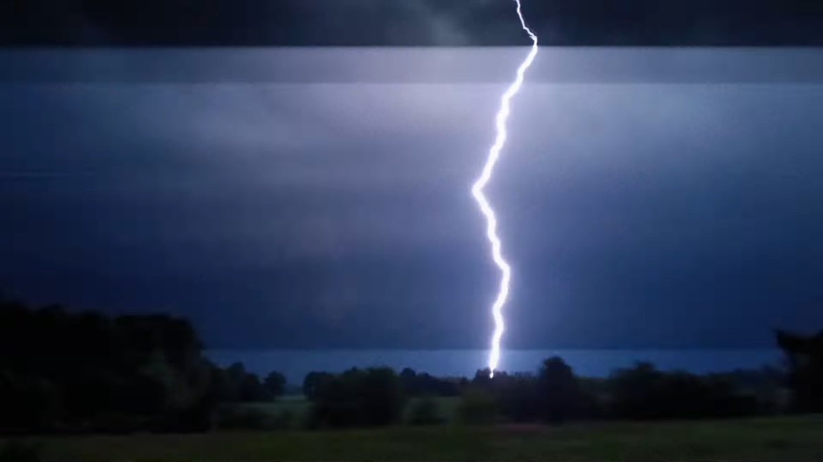 tornadartz's tweet photo. video screengrabs from when @wxdragon and I were driving in the middle of a VIOLENT lightning barrage 

the bolts were like 10x brighter than the sun and we could feel the heat/electricity pulse from some of them. So insane https://t.co/UJYKgOL7xk