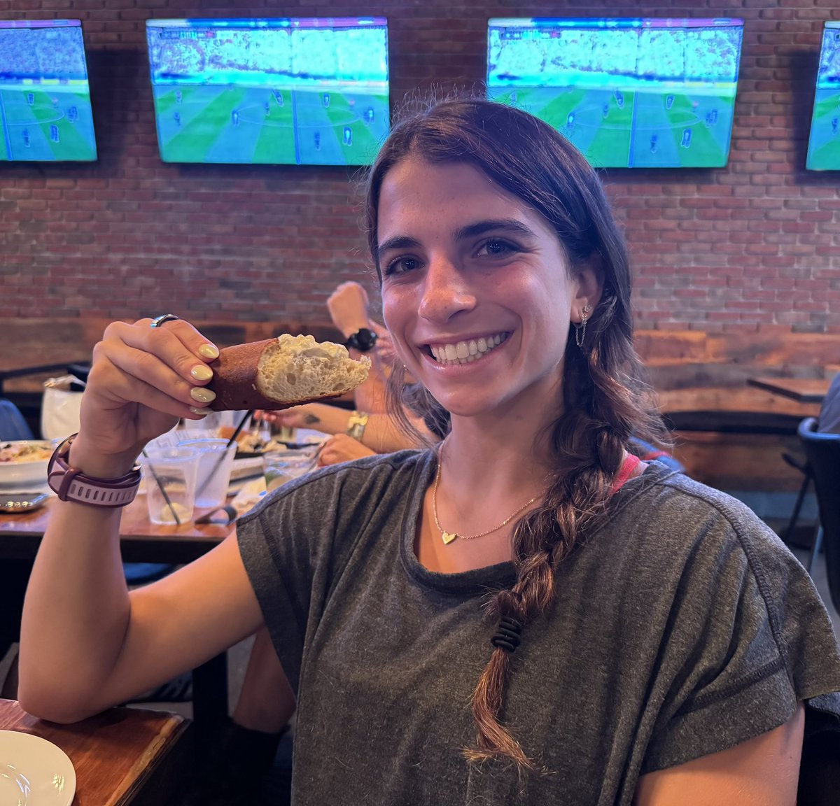 CoachScheier's tweet photo. @MadisonSocial The SMILE only BLT Dip can produce. Have a GREAT weekend MADISON. 
#DipTooHard https://t.co/DWGtFPSxkQ