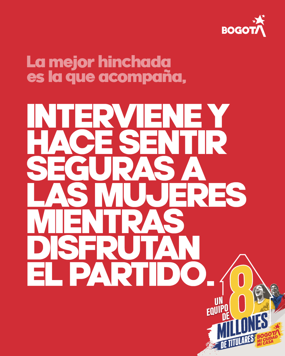 secredistmujer's tweet photo. ⚽💜 La mejor celebración es en la que todas las personas disfrutan con tranquilidad. Porque una buena hinchada no solo alienta a su equipo. También interviene, acompaña y contribuye a que las mujeres se sientan seguras dentro y fuera de la cancha.
#UnEquipoDe8MillonesDeTitulares https://t.co/Y8XuHBK5VX