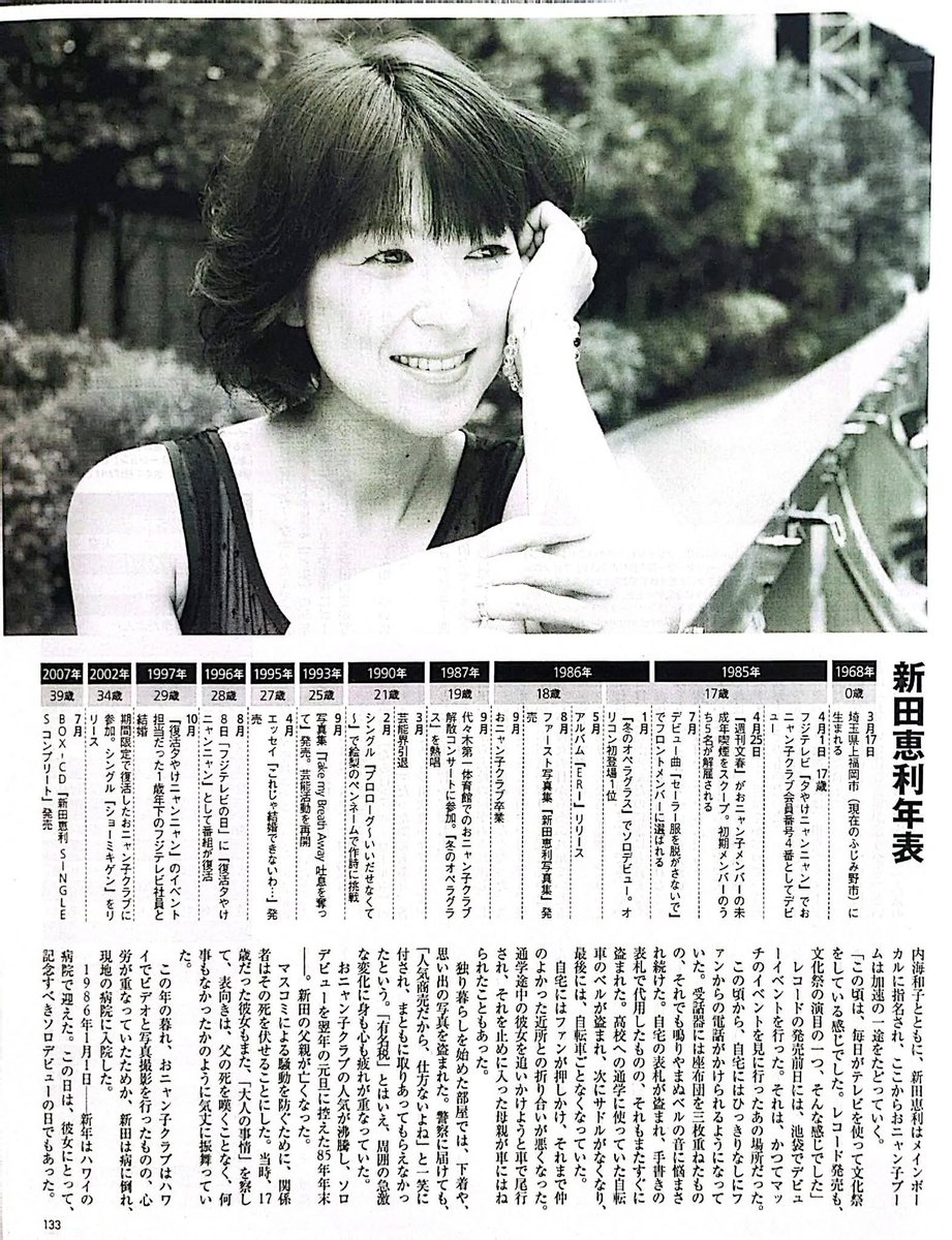 UPPttRXTjPWRvWm's tweet photo. ③♥️おニャン子クラブ
会員番号4番新田恵利さん

おニャン子クラブ
解散後のインタビュー記事です

新田恵利さんイベント
2026/6/20（土） 14：00〜 https://t.co/QHe6C6XjlP