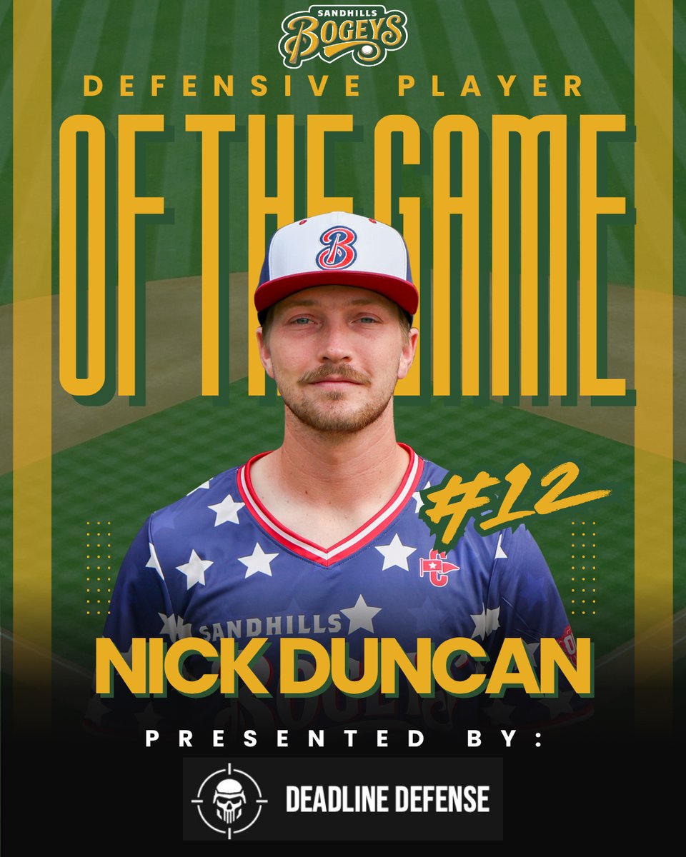 BogeysONSL's tweet photo. #12 Nick Duncan is tonight’s Deadline Defense Player of the Game! 👏⚾️ https://t.co/zE9kO95Cz8