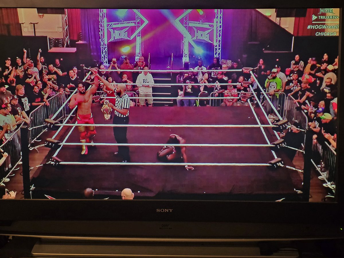 tall_ny's tweet photo. Mustafa Ali retained his TNA International Championship over Rich Swann #HOGInferno #HOGWrestling https://t.co/Z2zd4WoV8O