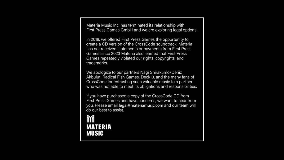 Materia Music tweet media