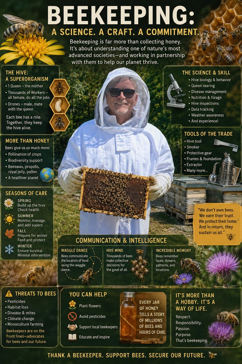 MBogleUSA's tweet photo. Being a beekeeper is so awesome! We need more beekeepers! https://t.co/9rd7SbGfA7