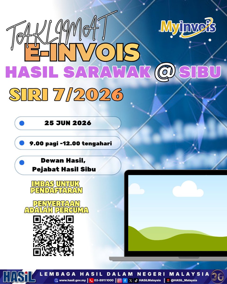 HASiLMalaysia's tweet photo. Taklimat e-Invois @ HASiL Sarawak (Sibu)
#lhdnm #lhdn #HASiL #eduzoneHASiL #TaxEdu #eInvois #MyInvois https://t.co/VWTTx5wIGa
