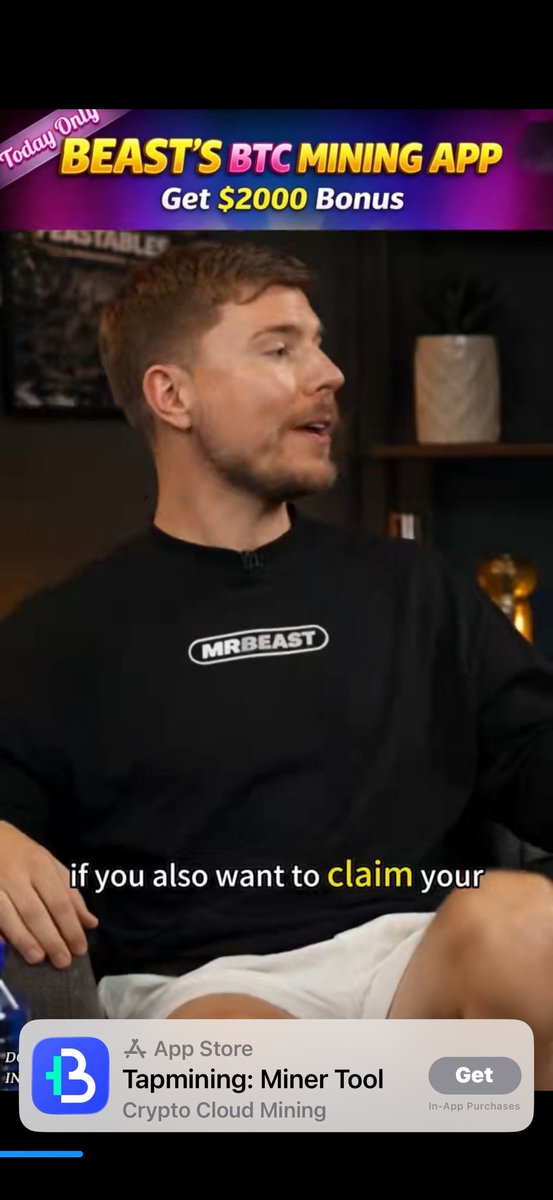 CIRAD3872's tweet photo. @MrBeast Sir, let me ask you, are you doing advertising for all these “make money” games on phones?
Here are just a couple of screenshots of you supposedly talking about making money on the games. In the last screenshot, the words coming out your mouth are:
“Download the a…..” that last word is app. If you aren’t licensing your likeness to all these apps, then it’s false advertising, misleading characterization of a person and their likeness for the purposes of financial ill-gotten gain. 
If you’re making bank on these then fine. Nevermind.