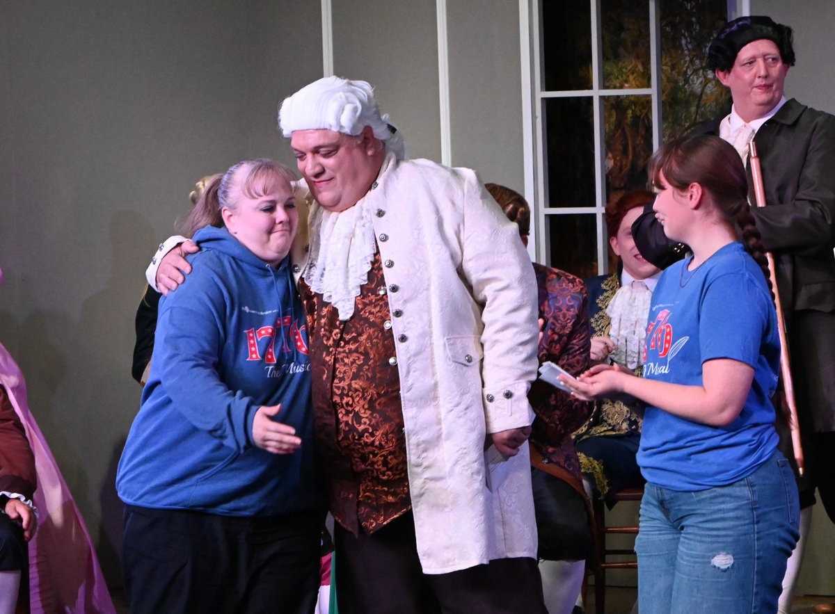 JayCountyCivic's tweet photo. Congratulations to director of “1776” Jennifer McGraw, who was honored tonight with our Tom Casey Lifetime Achievement Award.

It was presented to her after tonight’s show by her husband Jason and daughter Alison. https://t.co/FrKKw08D8A
