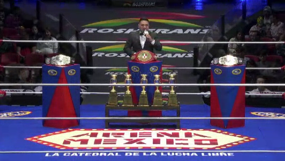 myaewofficial's tweet photo. We're live on #MyAEW at the legendary Cathedral of Lucha Libre in Mexico City: Arena México! 

It's time for CMLL Presents NJPW Fantastica Mania Mexico 2026!

You can buy the English commentary for pay-per-view at https://t.co/id4wrrvp9S 
$9.99; available in 100+ countries! https://t.co/d80RMk3vno