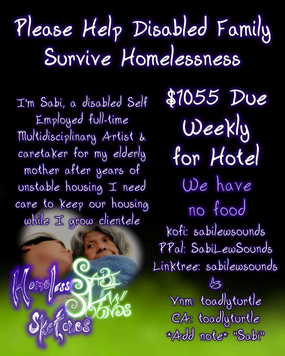 toadlyturtle's tweet photo. Please help Sabi & elderly mom
https://t.co/xuAHi9g8kF
https://t.co/8L0nag1LK5
https://t.co/Dk5IpLbSDB
https://t.co/eLC3vFuyLO
https://t.co/tVq54LfOPW
*Add note* "Sabi"
#HelpFolksLive2026 #DirectAid #MutualAid #MutualAidRequest https://t.co/fAAJqm8Mqv