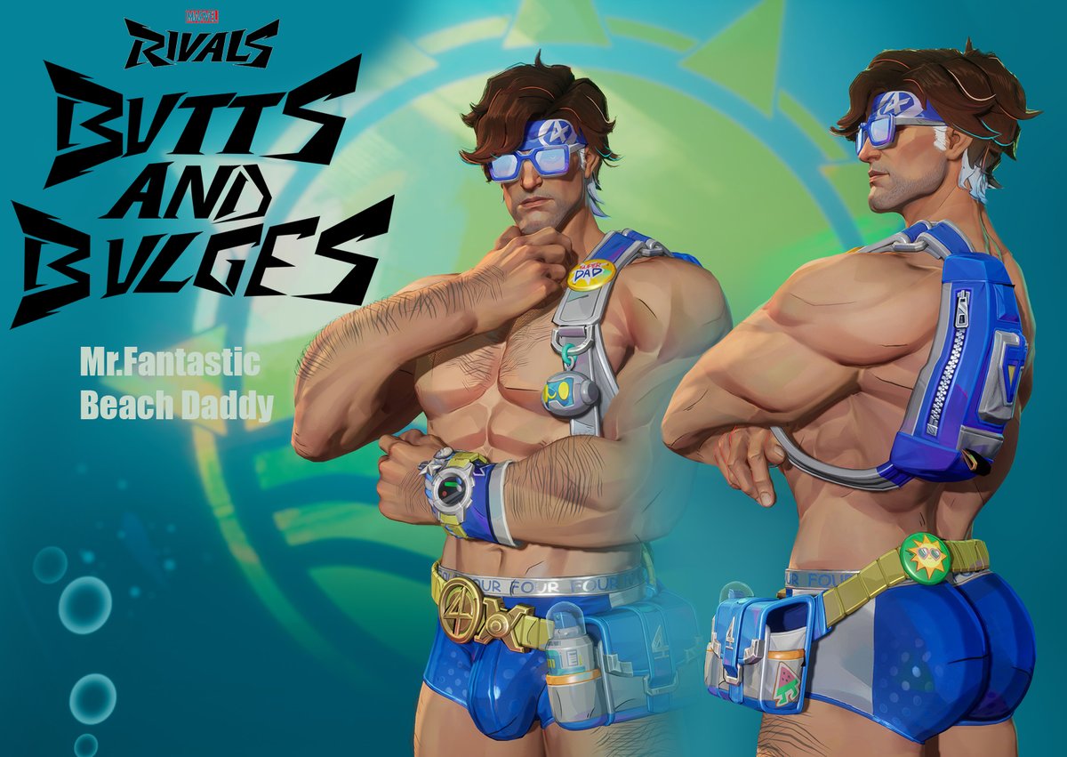 FrellingHazmot's tweet photo. Butts and Bulges Mr.Fantastic Beach Daddy is on the Nexus for free. Please don't ask me to fix the accessories it won't work in-game anyway. TY

https://t.co/8xvy7XH0si

Please support me on my patreon: https://t.co/snPfMeQ7Pj or Venmo: @frellinghazmot 
#marvelrivals #mrfantastic https://t.co/UGjfFSzYer