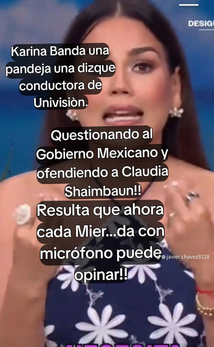 MariaOr94970804's tweet photo. https://t.co/x2323XRcfP  POR FAVOR  VALLAN A DARLE UN SALUDO A @KarinaBandaTv  POR HIJA DE MIL P6T@S  Y APRENDA A RESPETAR  @Univision @nmasunivision  QUIEN ES ESTA PERRA PARA ABLAR DE LA PRESIDENTA? https://t.co/MdVlPNa7nf