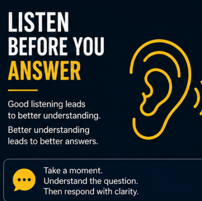 AlecNightfall's tweet photo. One of the most overlooked interview skills?

Listening.

Take a moment to fully understand the question before answering. Better understanding leads to better responses.

https://t.co/EKBvW4aeoB

#InterviewTips #ProfessionalGrowth https://t.co/yLu815TXsW