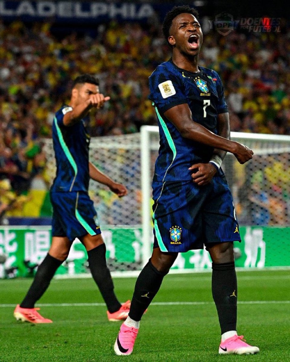 KalshiEPL's tweet photo. 🚨CRAZY STAT: Brazil has never lost an official tournament match when Vinícius Júnior is on the scoresheet. 🤯✨ 🇧🇷 https://t.co/mcnp0HeNz3