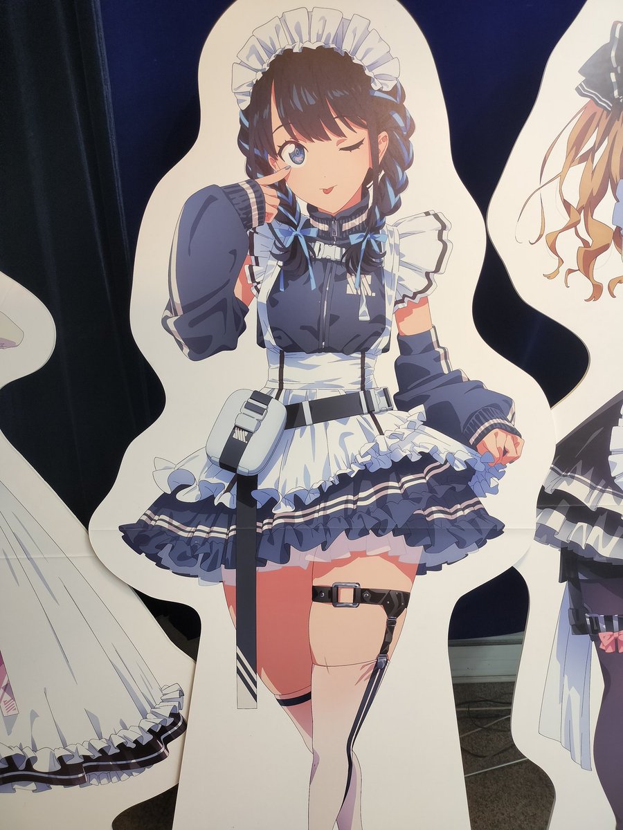 sheath_key's tweet photo. 立花太っとい❤健康的で実によろしい！
メイドさん衣装で、ベルトが良いアクセント。ボークス大阪ショールームさんで、28日までポップアップショップ開催中です！お買い上げ2,000円毎にブロマイドが貰えますよ！
私もアクスタとか色々買いましたw
#グリッドマンユニバース https://t.co/2lCWJx9PVl