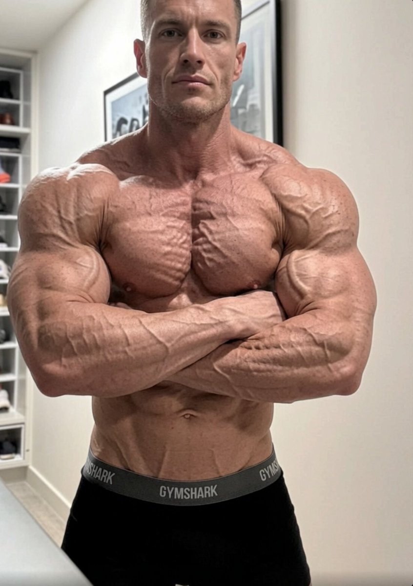 AdamSixpackstud's tweet photo. Shoulders took off when I started swimming. Too big to swim fast now but I get plenty of attention at the pool. #musclegrowth, #musclelust, #muscleworship https://t.co/JmJThu7tFR