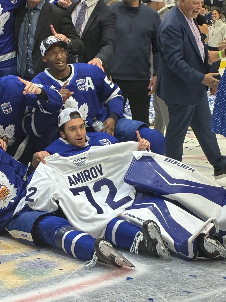 koshtorontosun's tweet photo. Akhtyamov on including the Amirov jersey: “It means a lot. He was my friend.” #Marlies #Leafs https://t.co/10KKcCWnmY