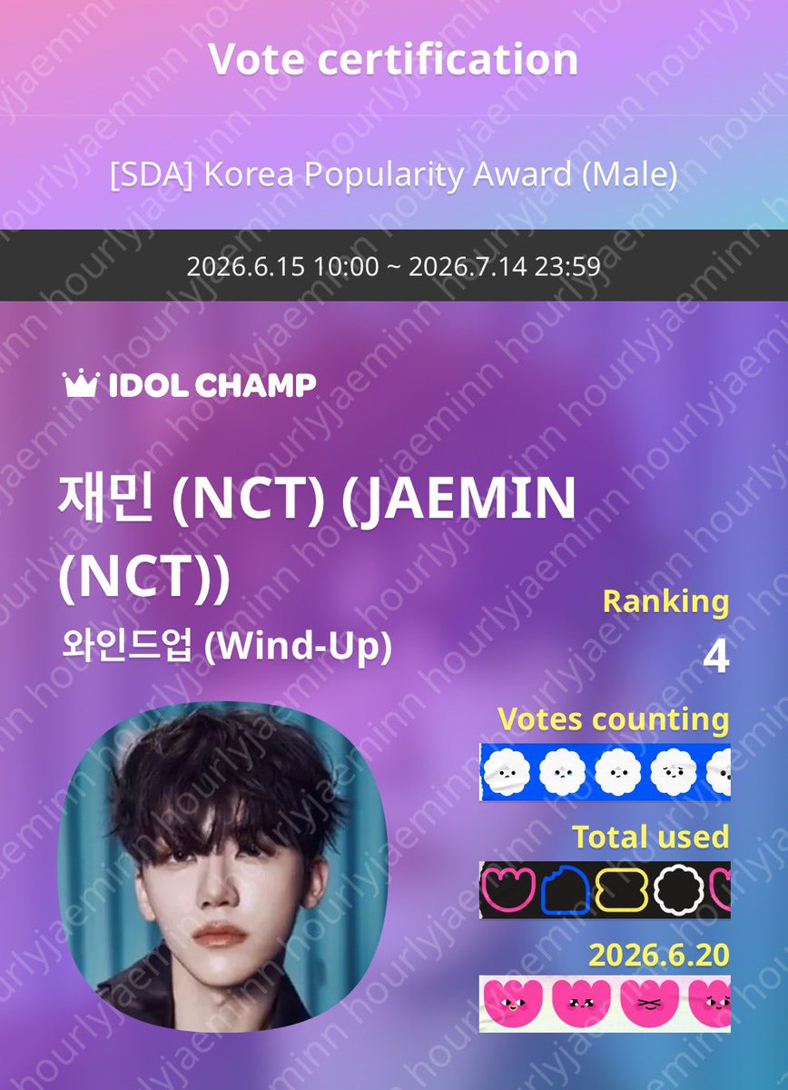 hourlyjaeminn's tweet photo. Vote JAEMIN on IDOLCHAMP for Seoul International Drama Awards (SDA 2026) category Korea Popularity Award (MALE) 🎊

🥇WINNER REWARD
1. Winner of the 21st SDA ‘Korea Popularity Award (Male)’
2. Winner’s video advertisement will be aired at the event venue.

Current rank: #4 🔥
🔗https://t.co/tYWzel7zHu
🔚 July 14, 2026 
🎯 TOP 1

🗓 Award Ceremony : 2026.10.8 KBS Hall, will be broadcast live on YouTube and MBC TV

#나재민 #JAEMIN #재민 #ジェミン 
#VoteforNAJAEMIN