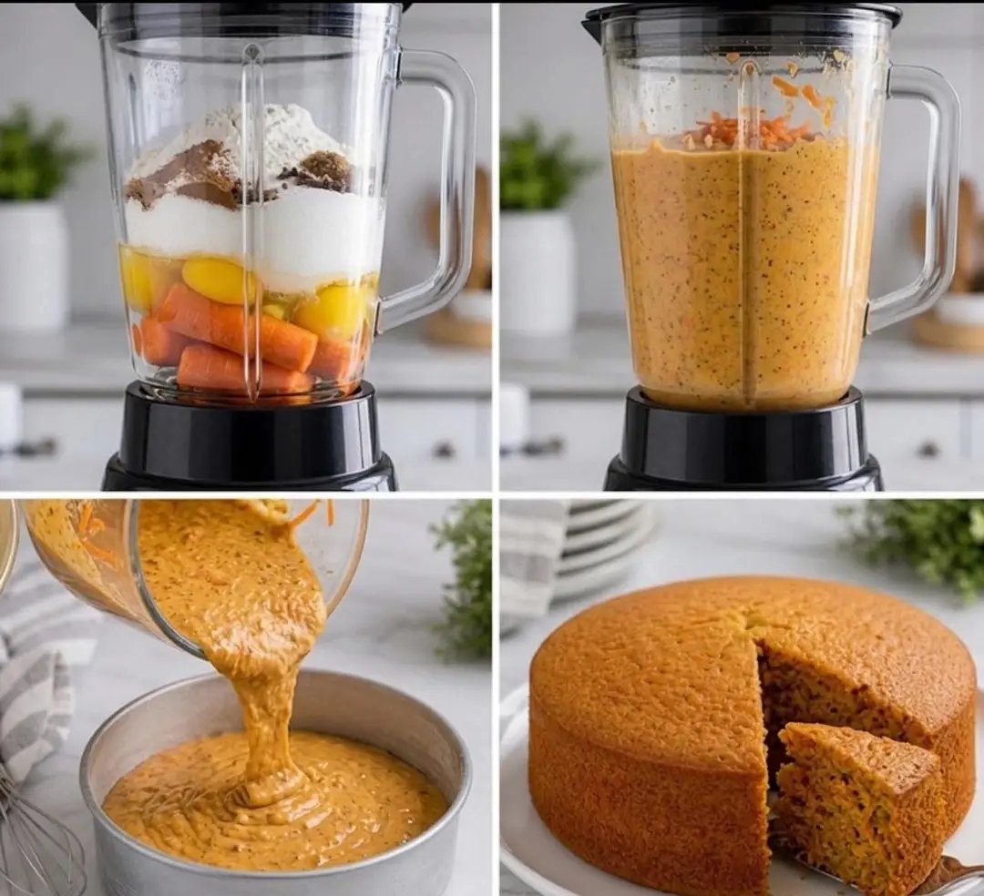 Dr_Paiwan's tweet photo. Blender Carrot Cake

Ingredients
 • 2 cups flour
 • 1 cup sugar
 • 1/2 cup oil
 • 3 eggs
 • 2 cups grated carrots
 • 1 cup milk
 • 1 tsp vanilla
 • 1 tbsp baking powder
 • 1 tsp cinnamon (optional)
 • Pinch of salt https://t.co/Dklk5ViaM2