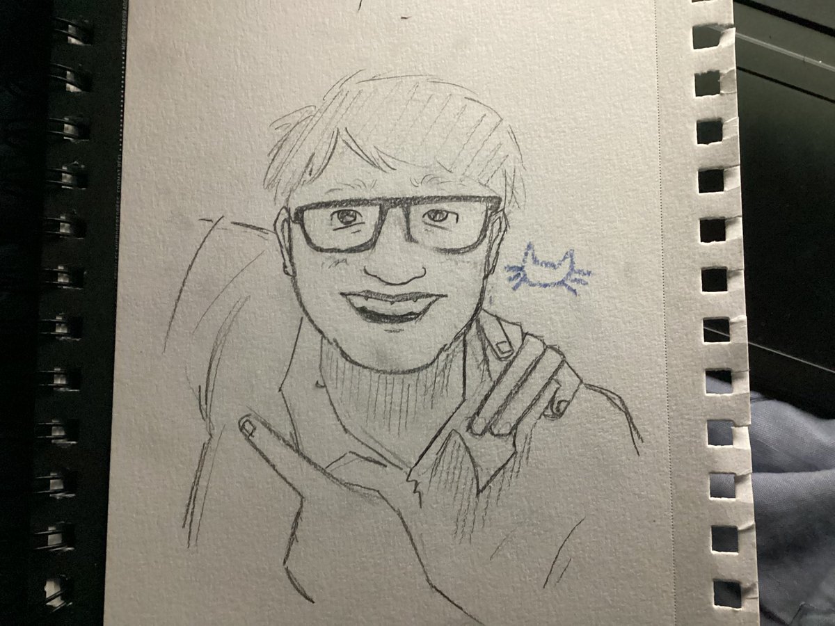 bhgfan123's tweet photo. @jimmypop that classic Jimmy Pop Ten Thousand Watt Smile!! had to sketch this https://t.co/fJ633hr7kW