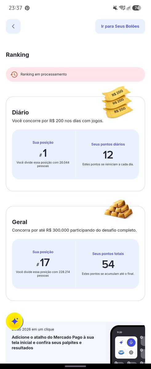 nowisabelle's tweet photo. @MercadoLivre como assim me colocou em 1º quando terminou o jogo do brasil pq acertei e depois de uns minutos me jogou pra 3ª posição e com a mesma pontuação?  :( 
achei que hoje seria  meu momento https://t.co/kHoT40H3R5
