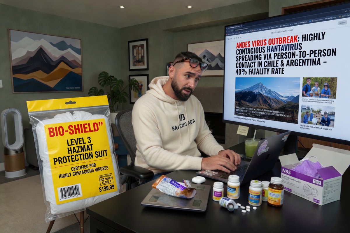 BelowAvgNews's tweet photo. ICYMI: Local Man Self-Diagnoses With Andes Virus After Smart Scale Tells Him He's Gained 0.4 Pounds

https://t.co/vT0vdlstbu

Follow @BelowAvgNews — the satire they tried to BAN. https://t.co/PQLpgJQ5b0