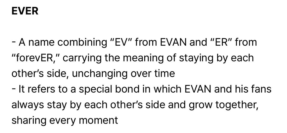 evanmoncheri's tweet photo. EV from EVAN
ER from FOREVER

always stay by each other’s side, and grow together sharing every moment

in the end, we are to be called EVER, #always_together in itself

😭😭😭 https://t.co/AaKGjRfIi8