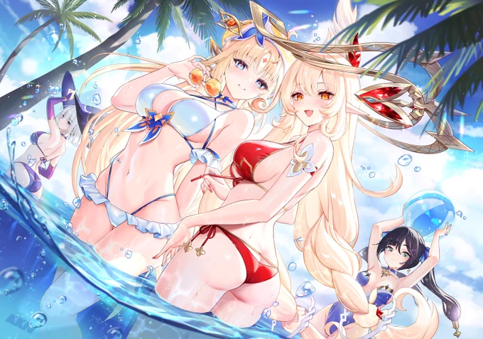 魔女たちの夏休み~ 素敵な夏になりますように #原神 #ニコ・リヤン #アリス