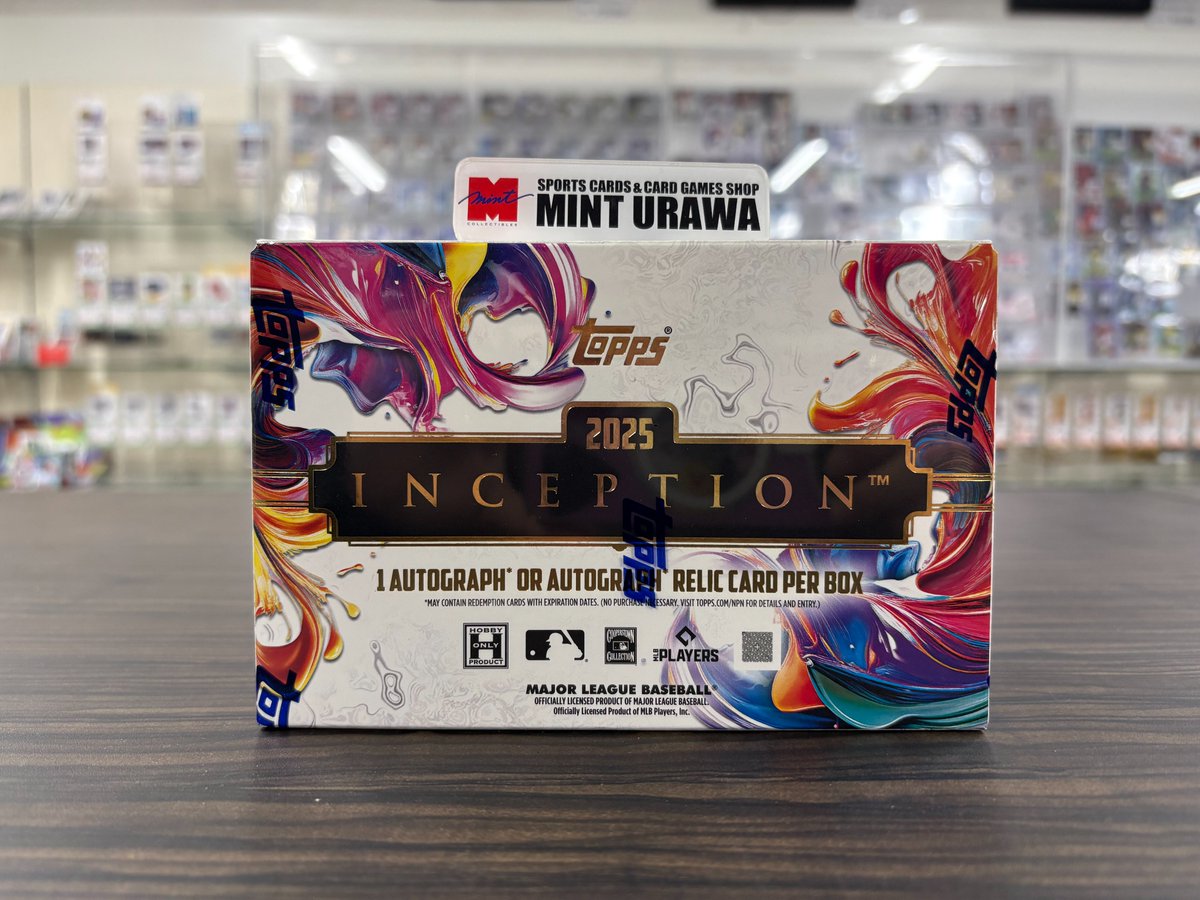 o_urawa's tweet photo. 【入荷情報】ミント浦和店です！   
本日「MLB 2025 TOPPS INCEPTION BASEBALL HOBBY」が新入荷しました！   
商品情報はこちら→https://t.co/mB29ydFTZS
ご希望の方は是非当店をご利用ください🤩
⚠️購入制限、シュリンクカット有り⚠️
#MINT浦和店 #Topps https://t.co/mqAmhr83DK
