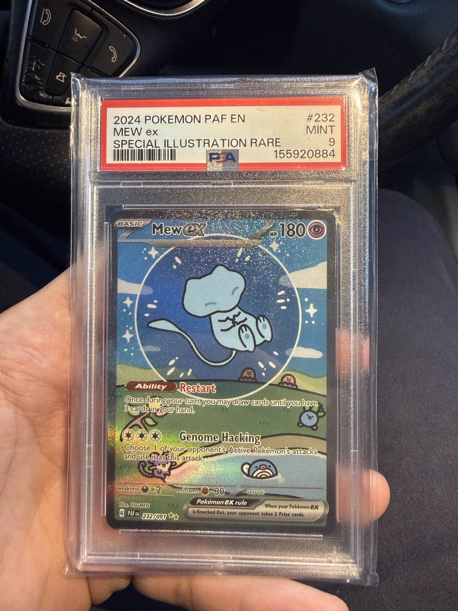 JuicemanTCG's tweet photo. Anyone looking for a clean PSA 9 bubble mew? Graded it myself looking for the 10 take it for $1000 shipped with tracking 🤝 https://t.co/7NJBH1ZvvF