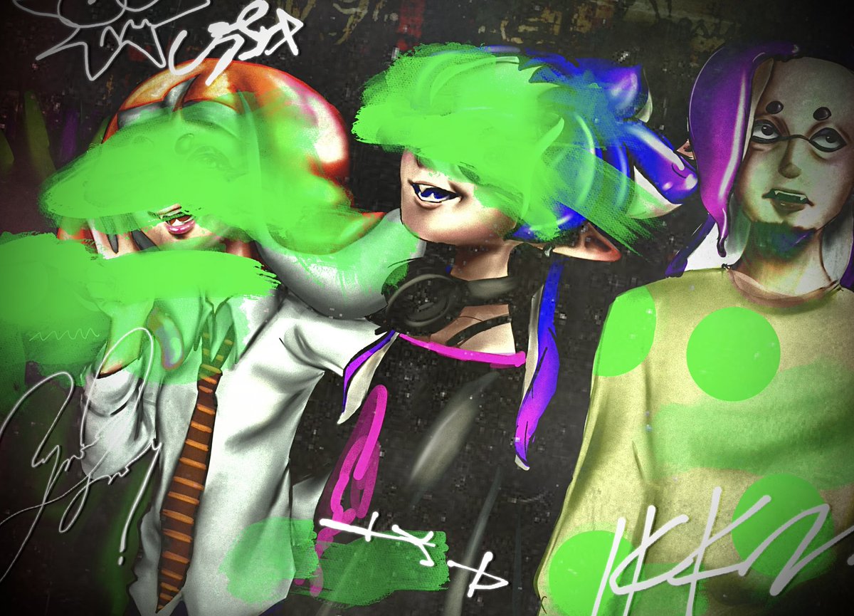 Vamp88889's tweet photo. A Fan-made interview I made to go along with this drawing as well because us splatband fans are never fed. Sorry if there are any grammar mistakes btw. #splatbands #squidsquad #splatoon https://t.co/PsZFFtRcNd