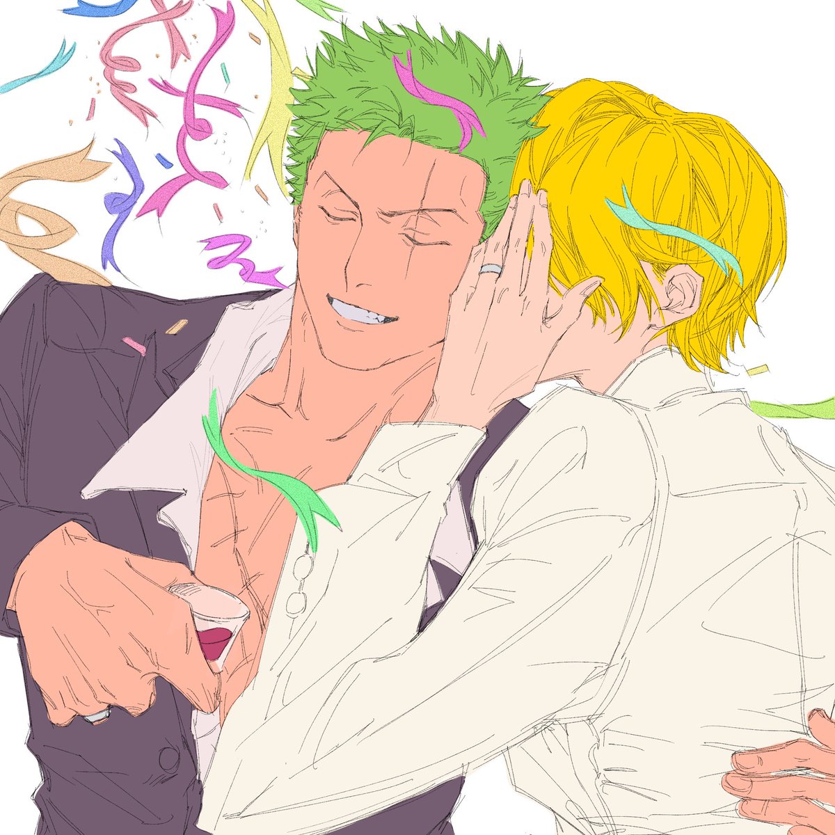 ayanon3gq's tweet photo. #ゾロサン　#zosan 

囁き💚💛 https://t.co/QI6uQcOOmx