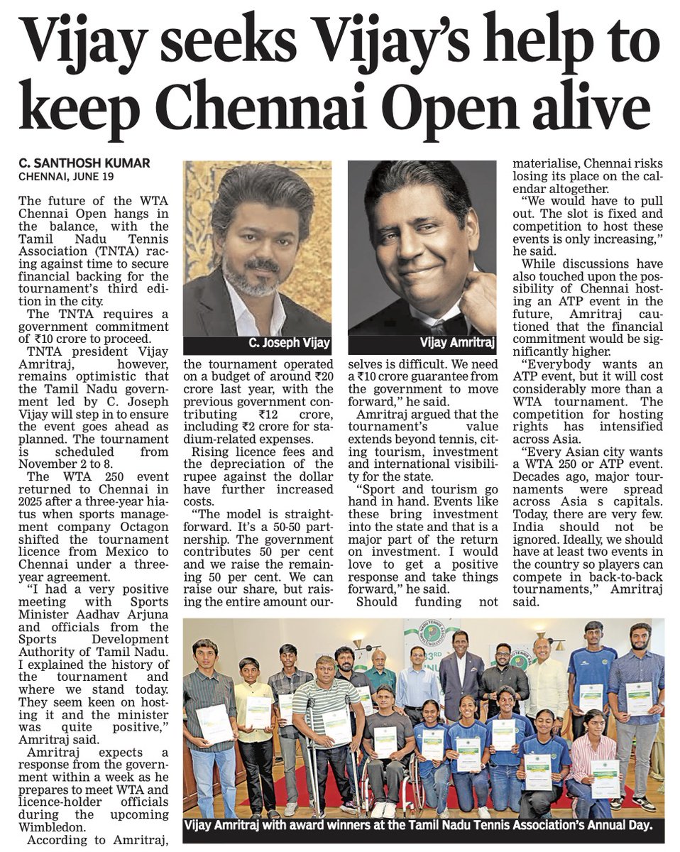 giffy6ty's tweet photo. Vijay Amritraj seeks @CMOTamilnadu support to keep Chennai Open alive. @Vijay_Amritraj #chennai #tennis https://t.co/UzHNK6TIT5