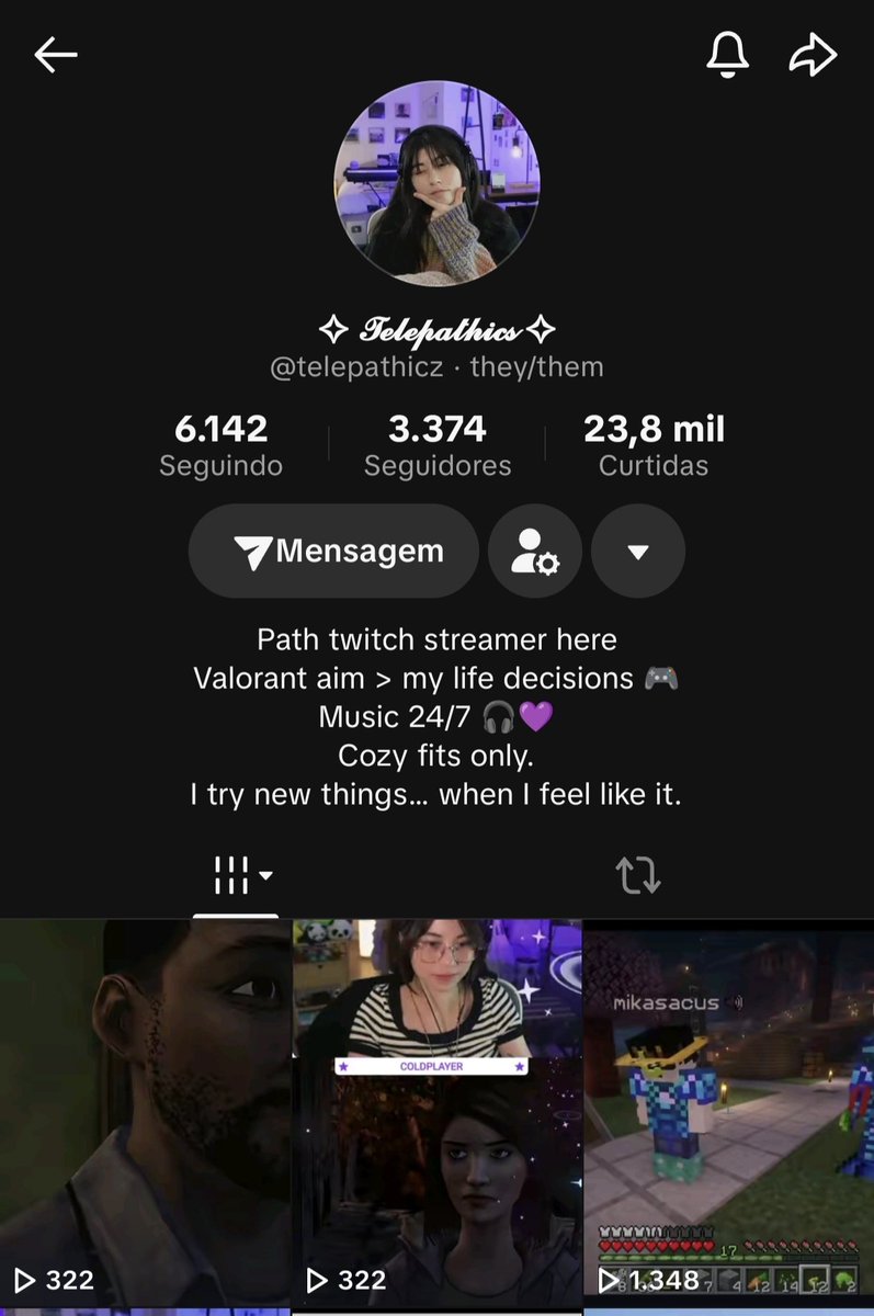 mrcloud_x's tweet photo. @telepathics Hi, how are you? Well, I found a TikTok account with your name pretending to be you. https://t.co/UMvuHVM3st