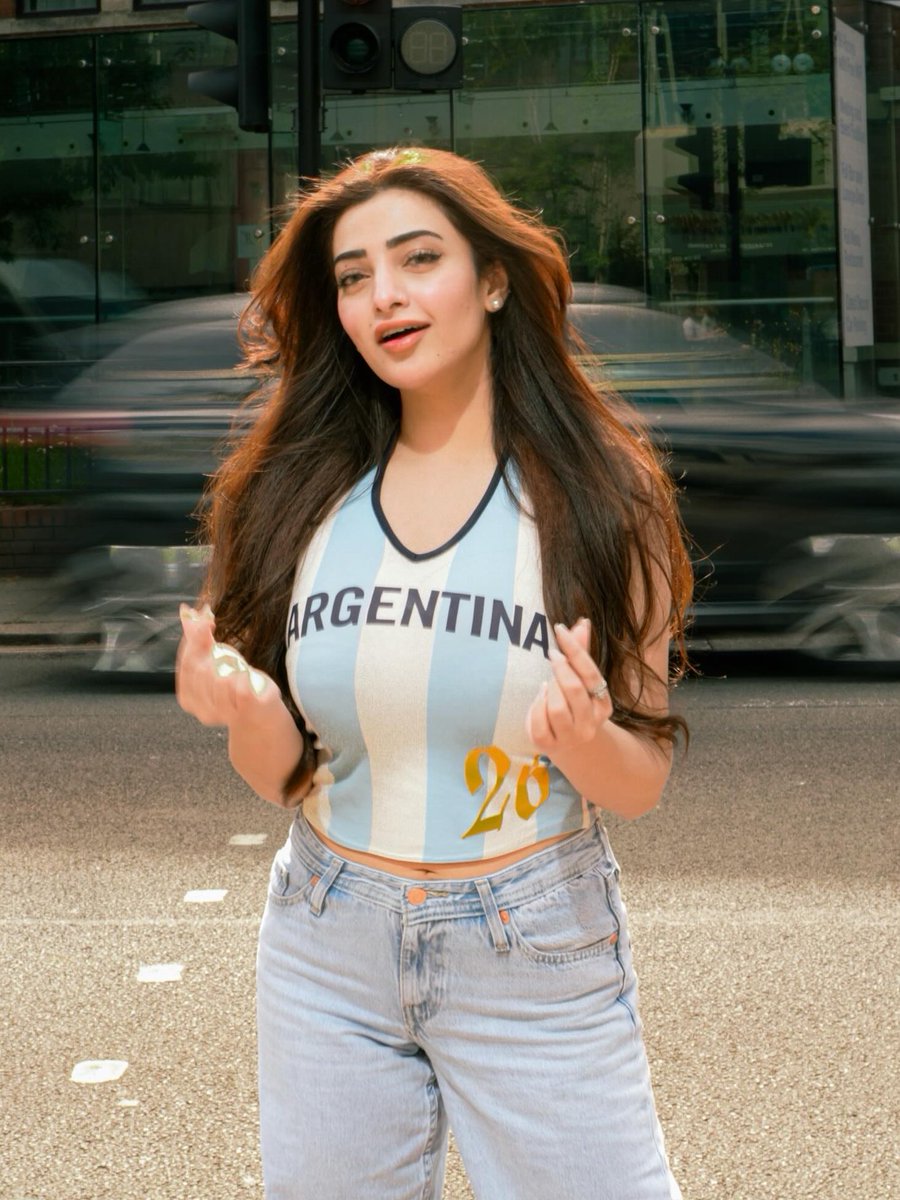 ShowbizAndNewz's tweet photo. Beautiful actress #NawalSaeed supporting Lionel Messi's Argentina in #FIFAWorldCup2026 https://t.co/JcEGWNivvh