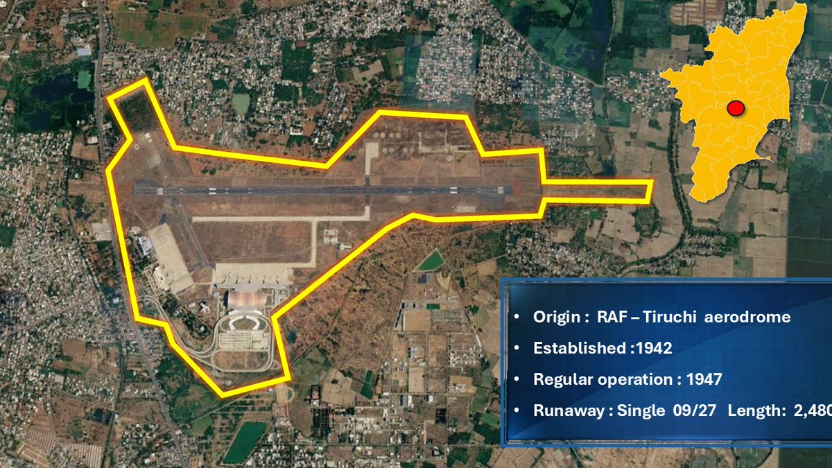 asvom_hub's tweet photo. Many people think only Chennai is developing, but they fail to see the massive transformation happening in our Tier-2 cities.

Take a look at Trichy Airport.

Most people don’t realize that Trichy’s new integrated terminal is already larger than Chennai Airport's entire terminal area back in 2010.

Trichy Today: 75,000 sq meters of world-class terminal space.

Chennai in 2010: Operated with less terminal area than this before its major Phase-1 expansion.

For a Tier-2 city, this level of infrastructure scale is phenomenal and perfectly future-proofed.

The next big leap is the runway expansion. Once that is completed, Trichy is positioned to become a powerhouse mini-hub for direct, point-to-point connections across the Middle East and Southeast Asia.

The future layout of Tamil Nadu aviation is clear: while Chennai remains the mega-gateway connecting the state to the rest of the world, Trichy will dominate as a hyper-efficient regional international hub.

Stop thinking that only capital is growing —the real growth story is being written in cities like Trichy. 📈✈️ #Trichy #TamilNadu #Infrastructure #Aviation