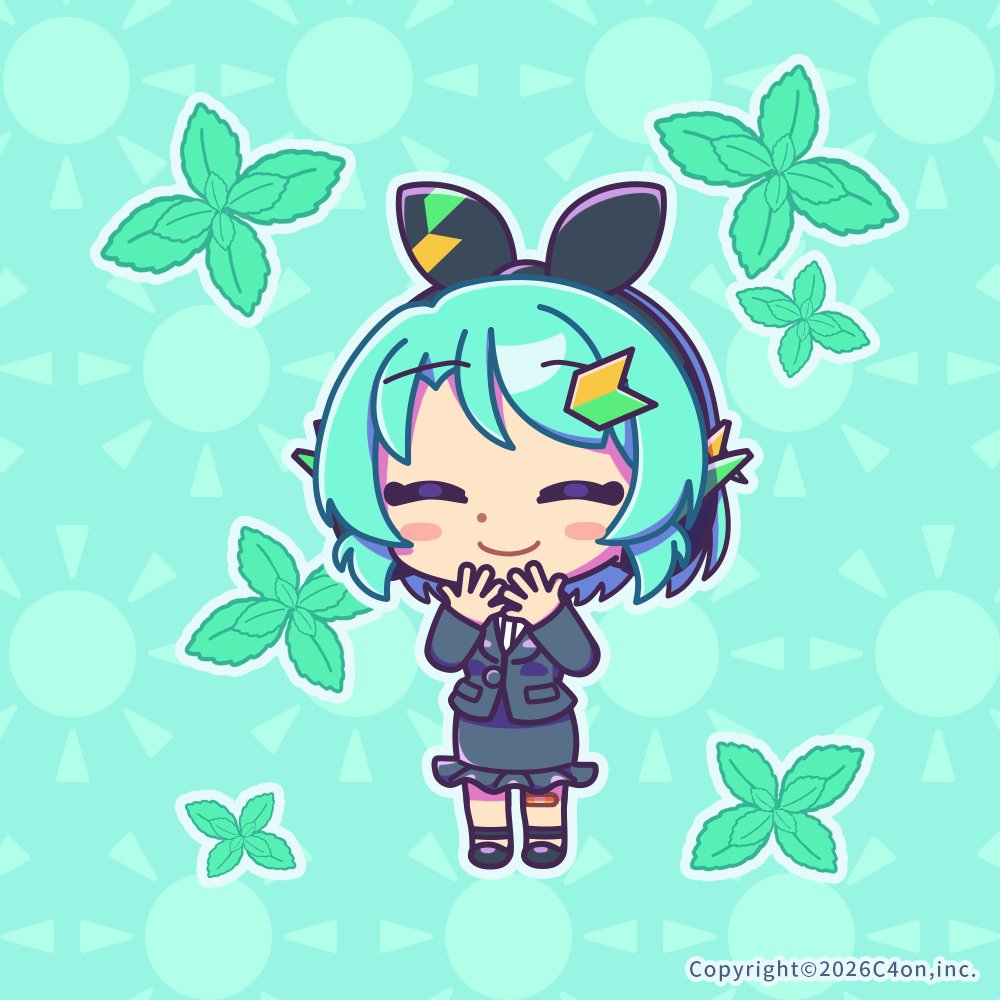 Typingchannel's tweet photo. 今日は #ペパーミントの日 🌱

「ハッカ（二十日）」と呼ぶ語呂合わせから制定されました✨

すずはちゃんの髪色も、ペパーミント色でさわやかですね😊💚

#タイピングch https://t.co/j0DjobCpip