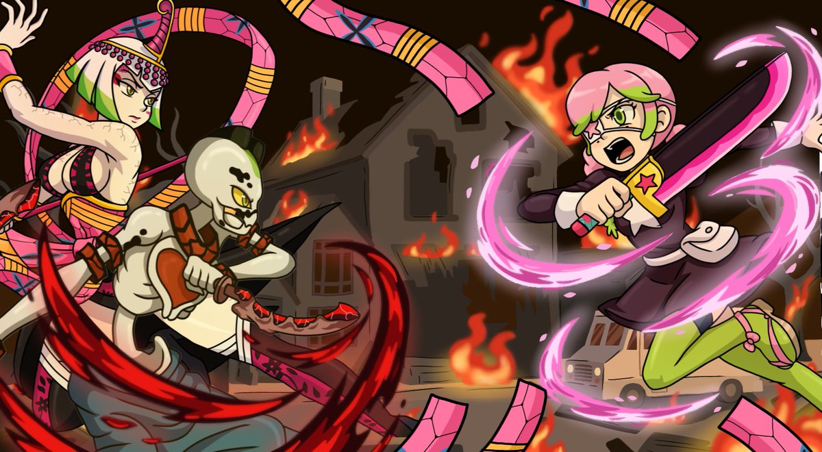 RodriguezE38301's tweet photo. Fanart que hice de mis personajes favoritos de Demon Slayer en Skullgirls
#fanart #skullgirls #demonslayer #fancard https://t.co/ZuXTHZsVOv