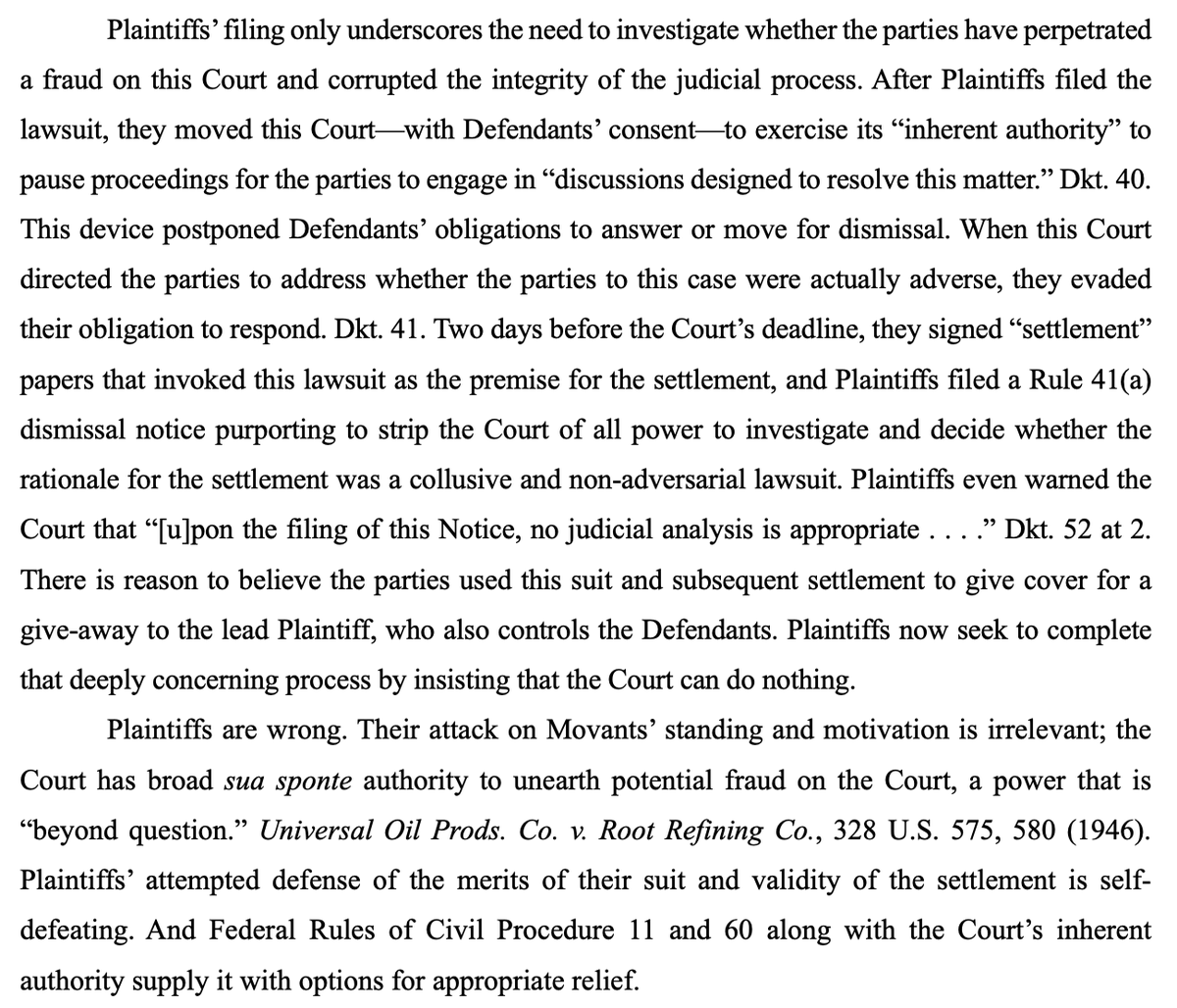 chrisgeidner's tweet photo. NEW: Down in Florida, the retired judges who asked Judge Williams to reopen Trump v. IRS file their reply, saying that she can and should re-open this case to "investigate whether the parties have perpetrated a fraud on this Court ...."

https://t.co/6Tuw4n5EzR https://t.co/mma0sBUg8f