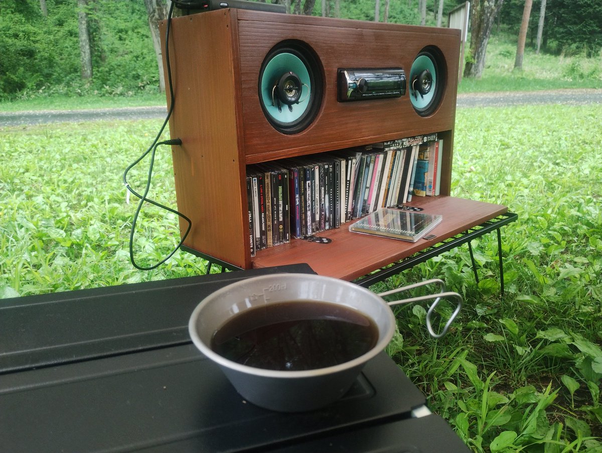 scratchworld000's tweet photo. キャンプ！コーヒー！音楽！ https://t.co/34uiEdjjLg