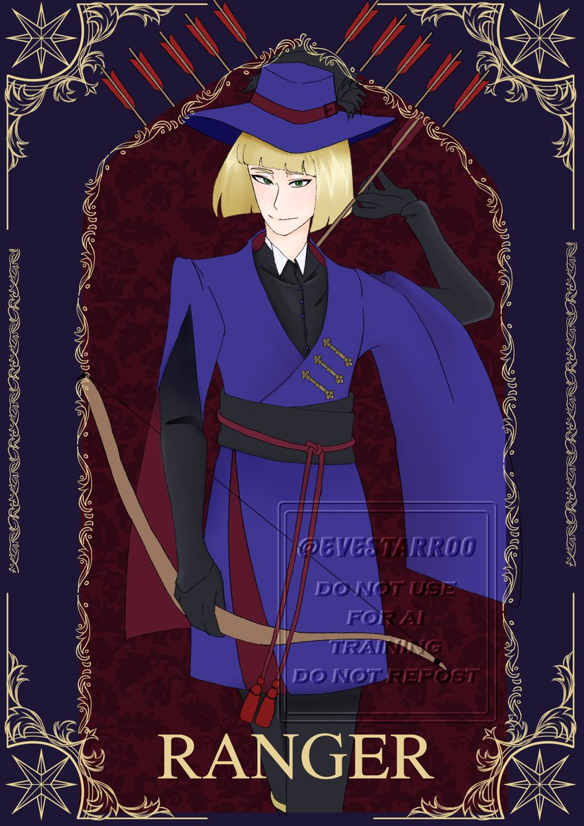evestarr00's tweet photo. le chassuer d'amour 🏹

independent adventurers and deadly hunters, the ranger is a keeper of the wilderness. they are armed with deadly focus to protect the world (and beauty!) from monsters and tyrants.

#twistedwonderland #twst #twstファンアート #rookhunt https://t.co/wNiduenGpC