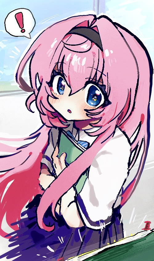 luka_fanmade's tweet photo. 【ルカ : プロローグ | 4話】

「ルカ！」

友人に呼ばれるまで、自分が廊下で立ち止まっていたことに気が付かなかった。
『文化祭ライブ出演者募集中！！』

掲示板に貼られたポスターの文字は、まるで自分に向けた言葉のようだった。
ライブを見てから繰り返し思い描いた理想の自分の姿を頭に浮かべたまま、
友人のもとへ駆け寄った。

Illust : 虚無（@kyomu_305）

#ルカプロ #巡音ルカ #FuLUKAlorink