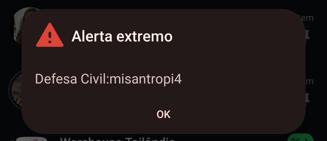 ellesfcn's tweet photo. filhos da puta defesa civil vai assustar tua vó https://t.co/NTYn8BvJWL