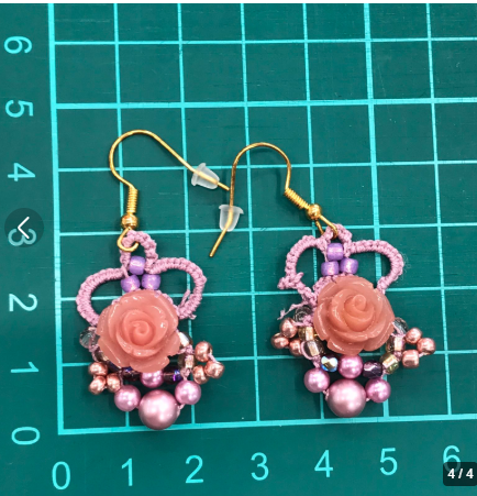 cocorety45's tweet photo. ピアス　「バラとレースのピアス（サーモンピンク）」NO.4490で検索

「サーモンピンクのバラがレースに優しく咲く。
上品で華やかな大人の耳元へ。」￥2,000 https://t.co/fVDzF8bBwF