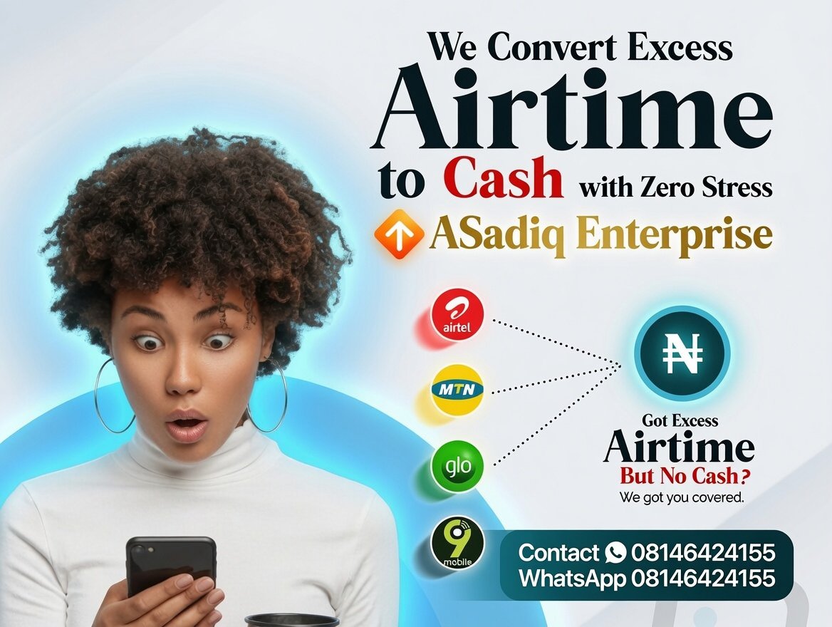 ASadiqOfficial's tweet photo. Convert your airtime to cash quickly, securely, and at the best rates.

✅ Fast Processing
✅ Reliable Service
✅ Instant Payment

Slide into our DMs or send us a message on WhatsApp 

https://t.co/7hdMHhdxox for a swift transaction. 

As always, we guarantee you instant payment.