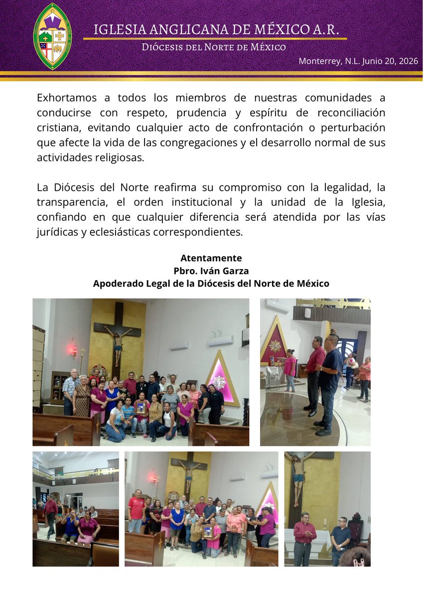 diocesisnortemx's tweet photo. 🔔COMUNICADO OFICIAL🔔 https://t.co/XSDfw3dAPv