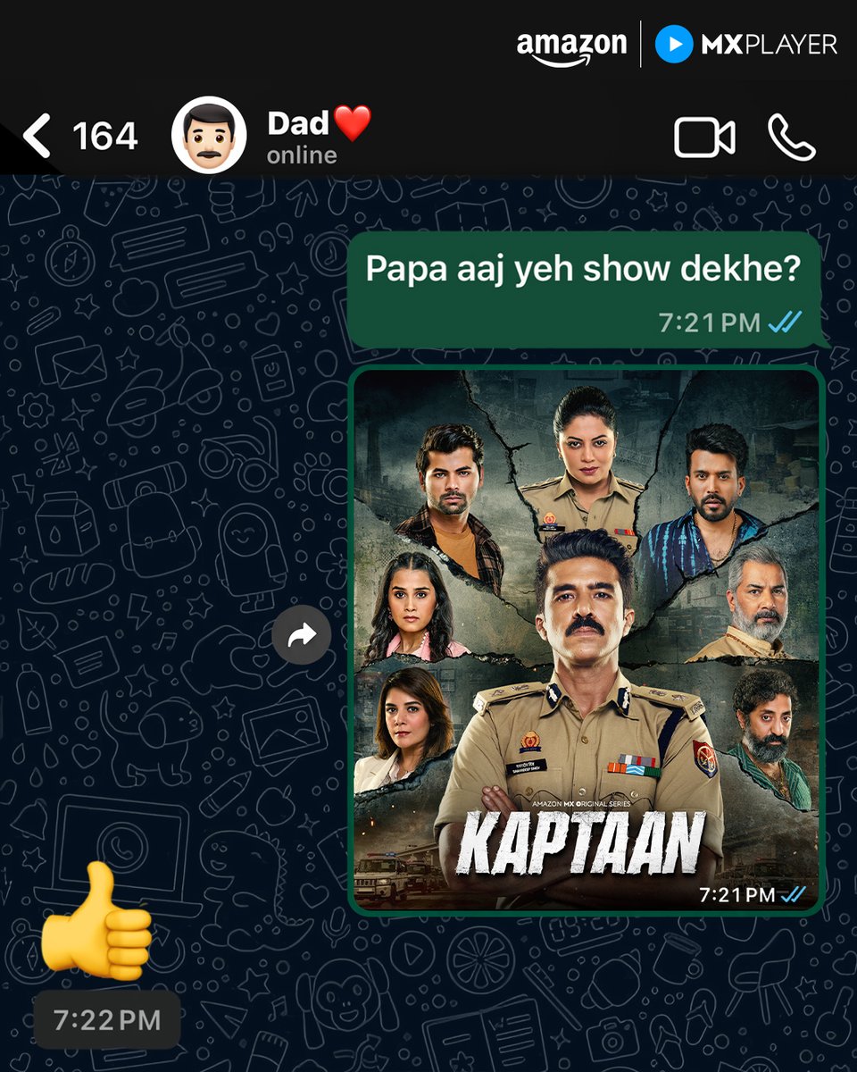 MXPlayer's tweet photo. Papa ka reaction after watching these shows 👍

[ Amazon MX Player, FREE Shows, Binge FREE, Father's Day, Kaptaan, Aashram S3, Jamnapaar S2, Vimal Khanna, Yeh Meri Family, Sankalp, CO-ED, Made In India: A Titan Story ]

#FathersDay #AmazonMXPlayer https://t.co/3II6U2RYs3