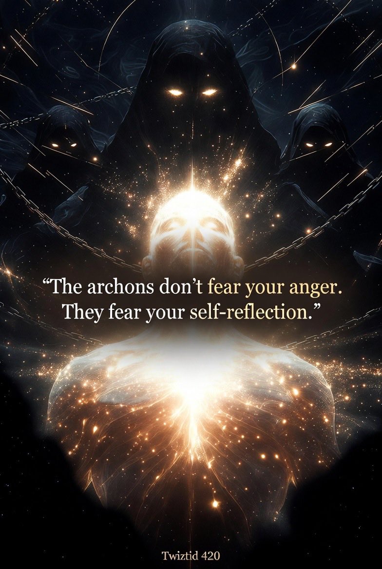 TaTTeD_HaTTeR's tweet photo. They don’t fear your anger.

They fear when you finally get quiet and start looking inward.

Because self-reflection is the one thing that exposes everything they’ve been hiding — including how powerful you actually are.

Drop a 🔥 if this one hit.

#Awakening #SelfReflection #Consciousness #ShadowWork #SelfSovereignty #PatternRecognition #Archons #fyp #Twiztid420
