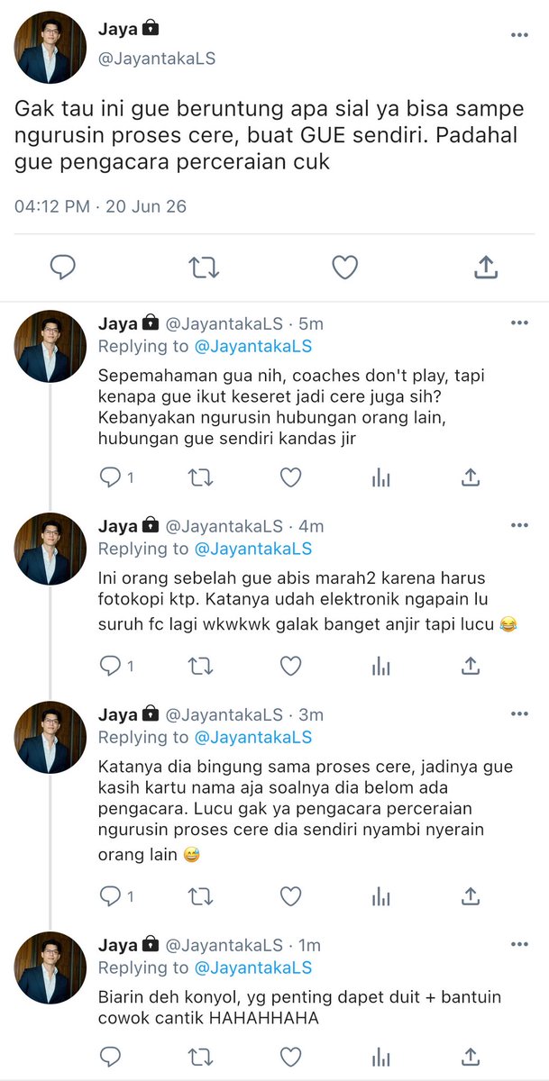 MileApoSpermacy's tweet photo. #JossGawin Prompt AU

Gimana kalau Jaya si pengacara perceraian malah ikutan cerai, terus ketemu dengan Gian si wedding organizer yang juga lagi ngurus berkas perceraian di pengadilan negeri? https://t.co/JIUnQ1hhe0